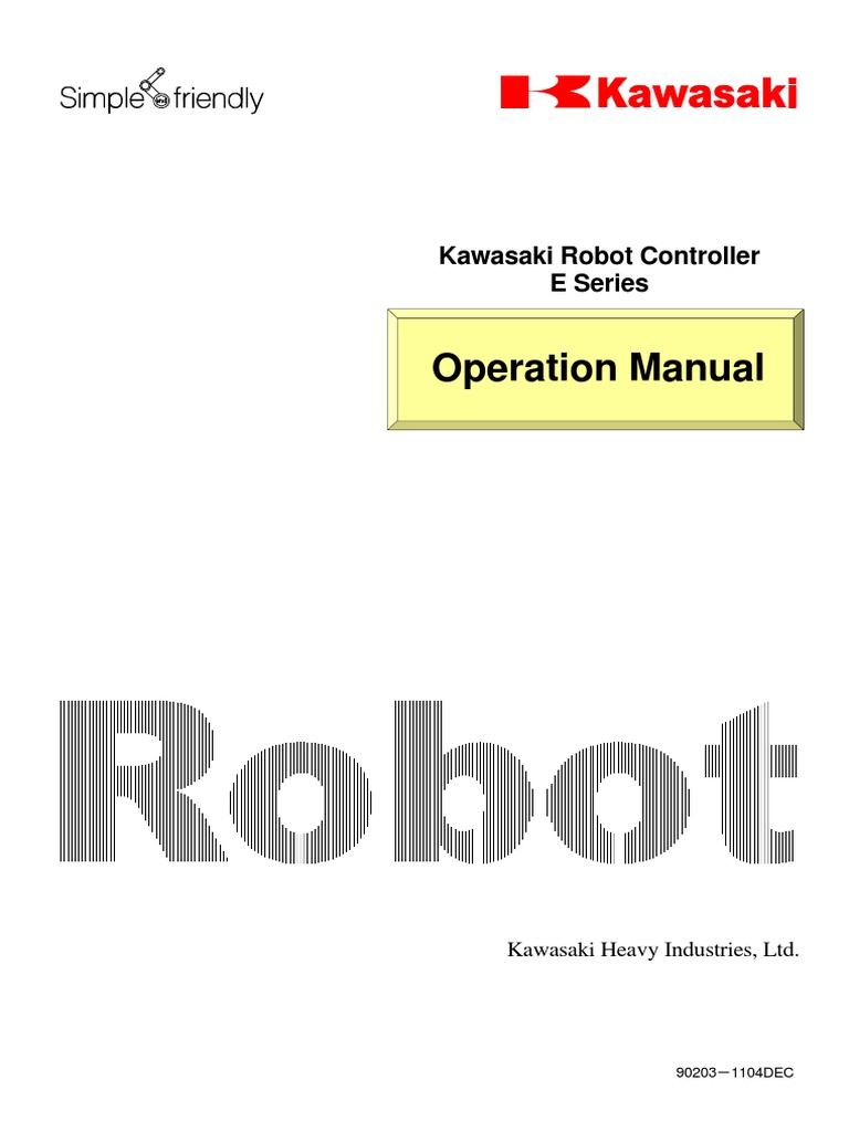 KAWASAKI E Series Operation Manual 90203-1104DE PDF | PDF