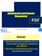 Administration and Behavior Managemnent