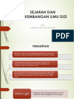 SEJARAH DAN PERKEMBANGAN ILMU GIZI