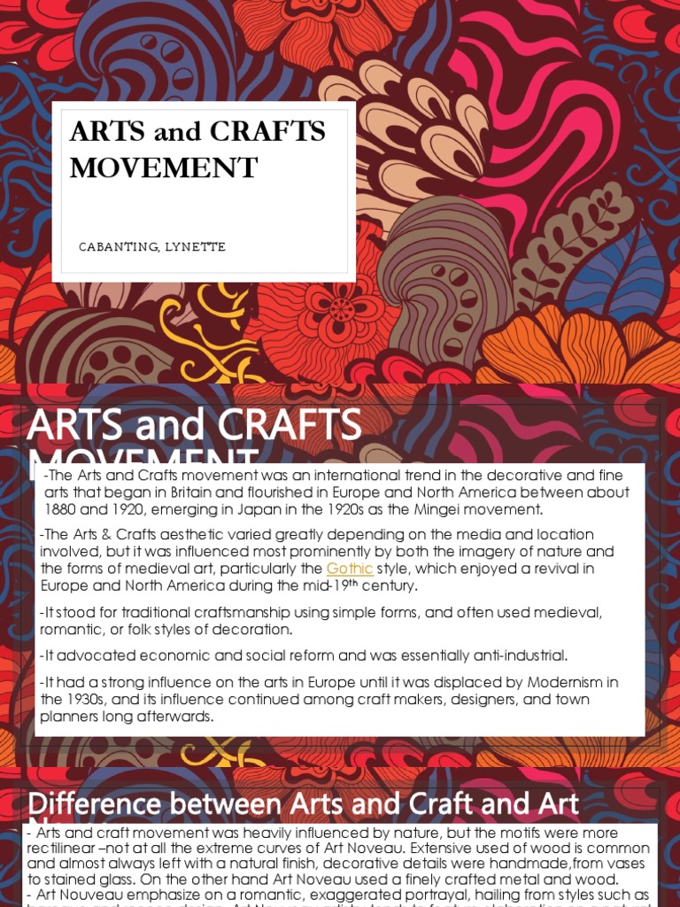 Arts and Crafts Movement Overview | PDF | Arts And Crafts Movement ...