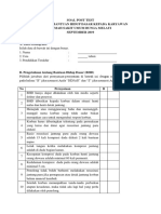 Soal Post Test & Pre Test BHD