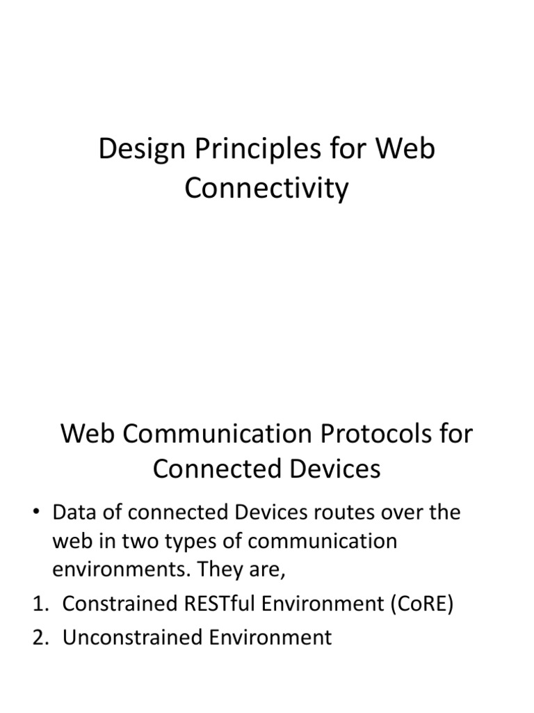 Web Connectivity Design for IoT Devices | PDF | Hypertext Transfer ...