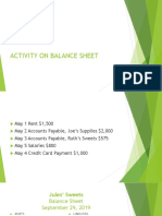 Activity On Balance Sheet