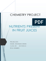 Nutrients Present in Fruit Juices