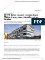 El 90% de Los Colegios Concertados de Madrid Impone Pagos Irregulares A Las Familias Según El País
