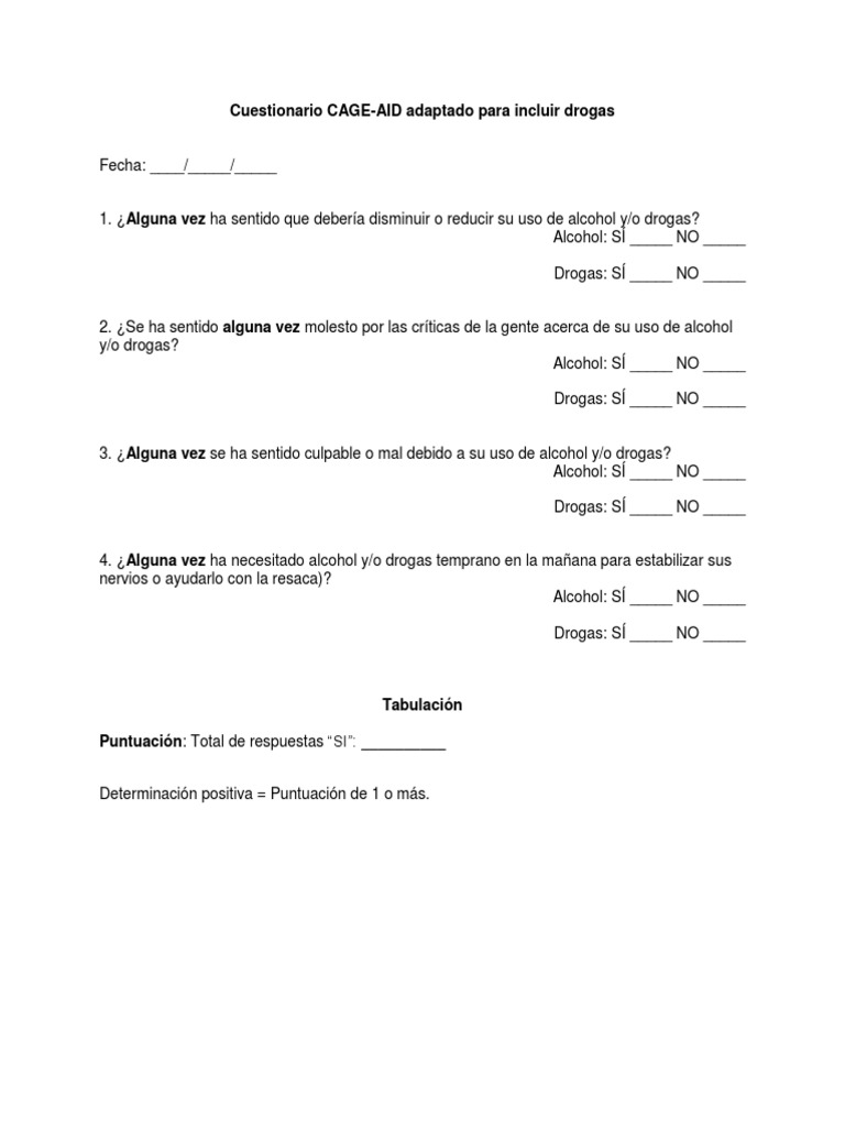 Assessment toolCAGE AID PDF PDF