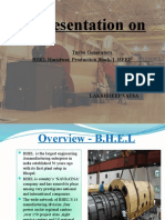 A Presentation On: Turbo Generators BHEL Haridwar, Production Block-1, HEEP