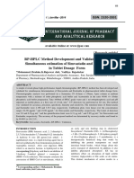 RP-HPLC Method Development and Validation For The Simultaneous Estimation of Simvastatin and Ezetimibe in Tablet Dosage Form