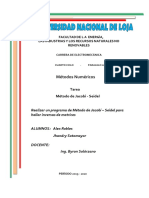 Informe de Matriz - Inversa