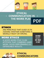 Ethical and Unethical Communication in Work Place