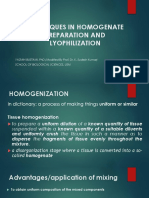 Lecture Note 3 - Homogenization and Lyophilization