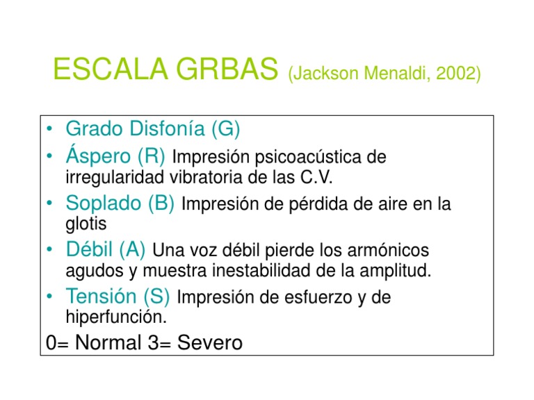 Escala GRBAS de Disfonía | PDF
