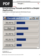 Synchronizing Threads and GUI in A Delphi Application