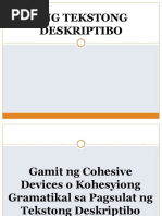 Ang Tekstong Deskriptibo