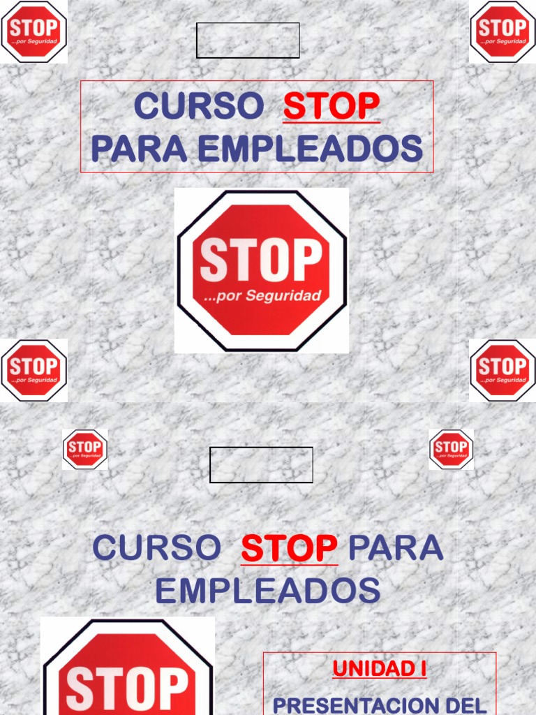 Curso STOP: Seguridad en el Trabajo | PDF | Observación | Salud y bienestar