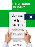 John Doerr OKRs and Measure What Matters Book Summary