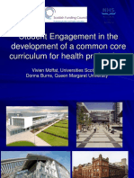 Student Engagement in the development of a common core curriculum for health professions