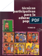 Técnicas Participativas Para La Educación Popular Seleccion Tomo II