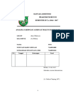 Contoh Daftar Asistensi Praktikum Hidrolika