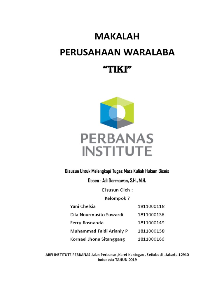 Makalah Waralaba Tiki