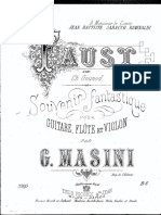 Masini, G. Faust de Gounod - Souvenir Fantastique Pour Guitare, Flûte Et Violon
