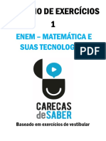 Caderno de exercícios ENEM com 16 questões de matemática