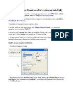 Aplikasi Ilmu Ukur Tanah Atau Survey Dengan AutoCAD