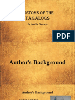 Report Customs of The Tagalogs
