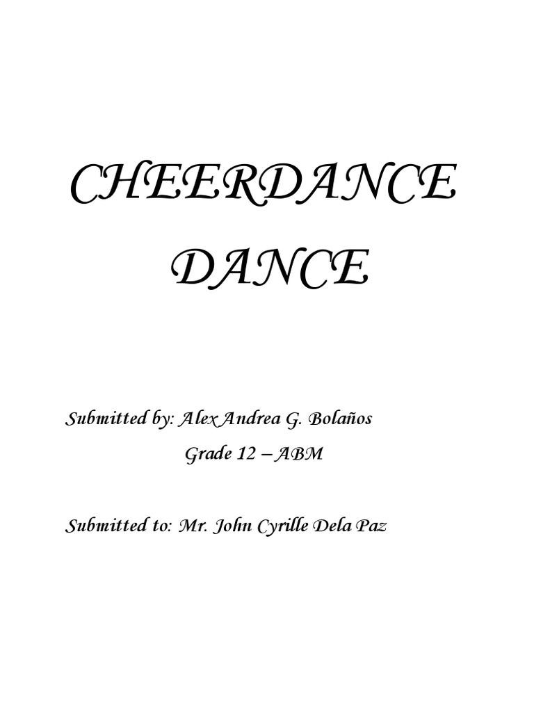 CHEERDANCE PDF Cheerleading Sports Fandom