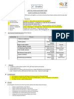 Lista útiles escolares 5to grado