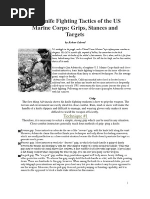 The Knife Fighting Tactics Of The Us Marine Corps Military Science Violence