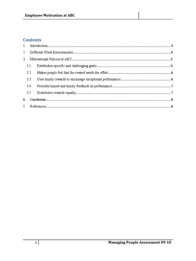 Employee Motivation Strategies at ABC | PDF | Goal | Goal Setting