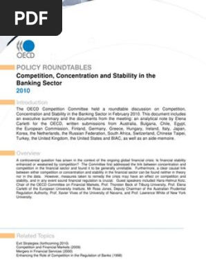 Oecd2010 Bank Competition Risk Pdf Market Liquidity Interbank Lending Market