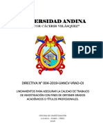 Directiva 004-2019_Aseguramiento calidad trabajos investigacion