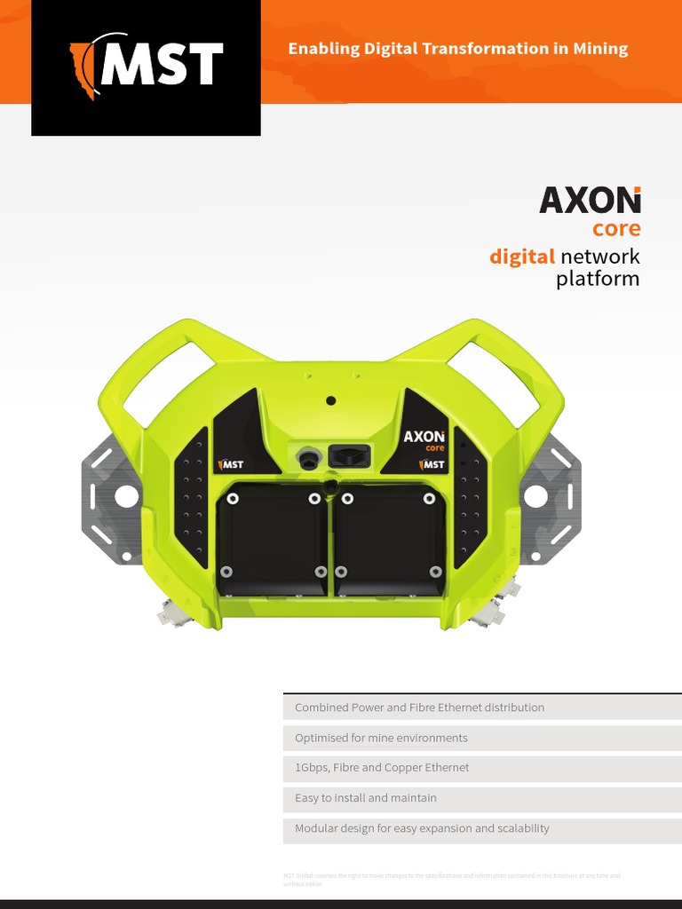 AXON Core: Digital Network for Mining | PDF | Ethernet | Computer Network