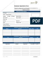 Employee Application Form