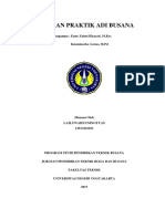 Adi Busana Laporan Praktik Program Studi Pendidikan Teknik Busana