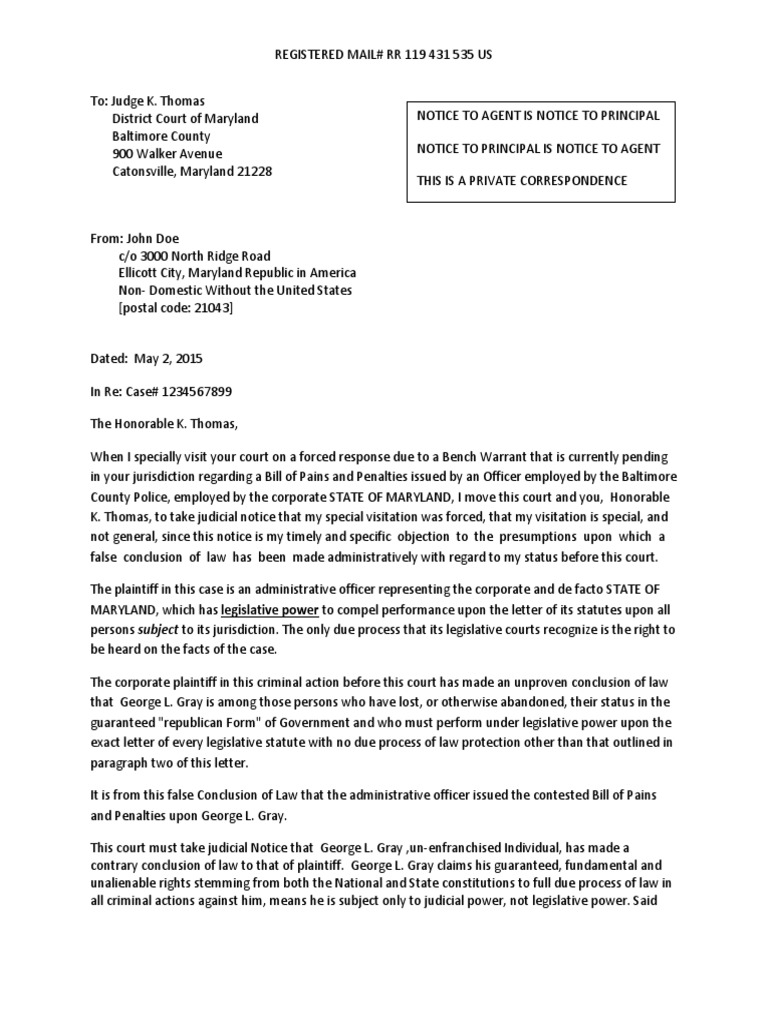 Letter To The Judge PDF Jury Trial Constitutional Amendment