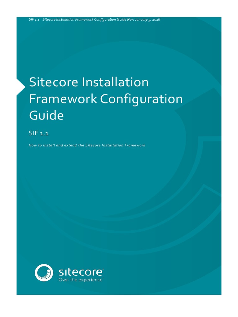 Sitecore Installation Framework Configuration Guide 1.1 PDF | PDF ...