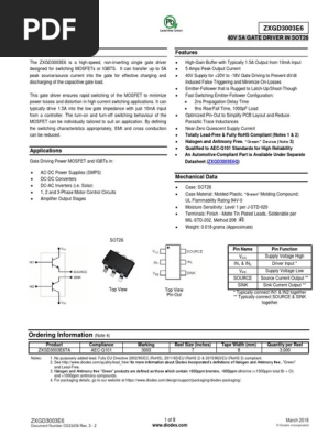 ZXGD3003E6 | PDF | Electrostatic Discharge | Mosfet