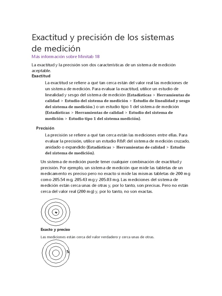 Exactitud y Precisión en Medición | PDF