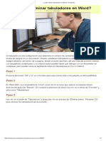 Cómo Eliminar Tabuladores en Word