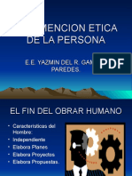 La Dimencion Etica de La Persona