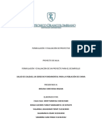 Formulación y Evaluación de Proyectos Entrega Final