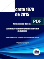 Decreto Único Reglamentario 1070 de 2015 Nivel Nacional