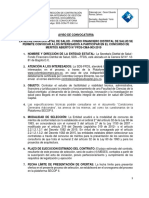 AVISO DE CONVOCATORIA FFDS-CMA-003-2019