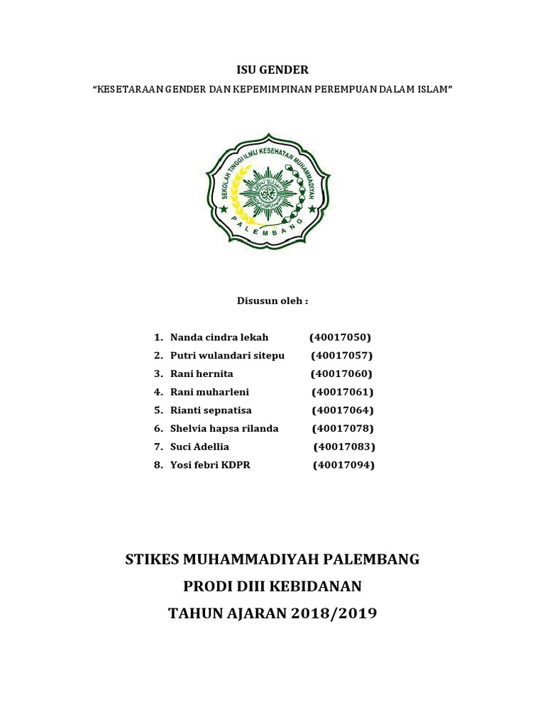 Kesetaraan Gender dalam Kepemimpinan Islam | PDF