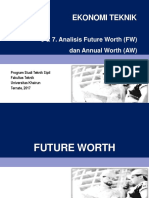 6 & 7. Analisis Future Worth Dan Annual Worth (AW) 2017