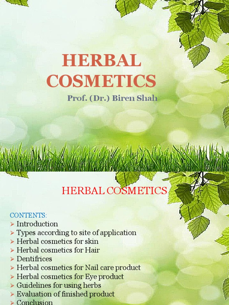 Herbal Cosmetics PDF Cosmetics Shampoo