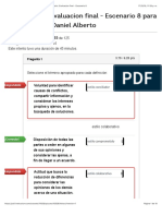 Historial de Exámenes para Morales Ceron Daniel Alberto: Evaluacion Final - Escenario 8